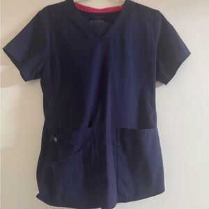 Navy Blue scrubs top small and jogger bottoms small